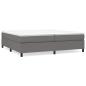 Preview: Boxspringbett mit Matratze Dunkelgrau 200x200 cm Stoff