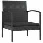Preview: 8-tlg. Garten-Lounge-Set mit Auflagen Poly Rattan Schwarz