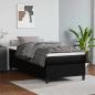 Preview: ARDEBO.de - Boxspringbett mit Matratze Schwarz 100x200 cm Kunstleder