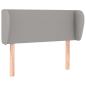Preview: Kopfteil mit Ohren Hellgrau 93x23x78/88 cm Stoff