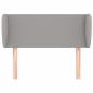 Preview: Kopfteil mit Ohren Hellgrau 93x23x78/88 cm Stoff