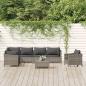 Preview: ARDEBO.de - 8-tlg. Garten-Lounge-Set mit Kissen Grau Poly Rattan