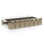 Preview: 15-tlg. Garten-Essgruppe mit Kissen Poly Rattan Beige