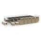 Preview: 19-tlg. Garten-Essgruppe mit Kissen Poly Rattan Beige