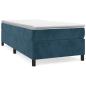 Preview: Boxspringbett mit Matratze Dunkelblau 80x200 cm Samt