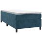 Preview: Boxspringbett mit Matratze Dunkelblau 80x200 cm Samt