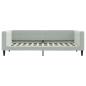Preview: Tagesbett Ausziehbar mit Schubladen Hellgrau 100x200 cm Samt