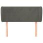 Preview: Kopfteil mit Ohren Dunkelgrau 93x23x78/88 cm Samt