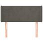 Preview: Kopfteil mit Ohren Dunkelgrau 93x16x78/88 cm Samt