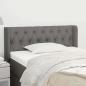 Preview: ARDEBO.de - Kopfteil mit Ohren Dunkelgrau 93x16x78/88 cm Stoff