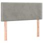 Preview: Boxspringbett mit Matratze Hellgrau 90x190 cm Samt