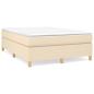 Preview: Boxspringbett mit Matratze Creme 140x200 cm Stoff