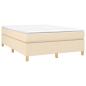 Preview: Boxspringbett mit Matratze Creme 140x200 cm Stoff