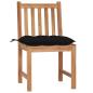 Preview: Gartenst?hle 4 Stk. mit Kissen Massivholz Teak