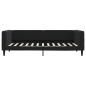 Preview: Tagesbett Ausziehbar mit Schubladen Schwarz 100x200 cm Samt