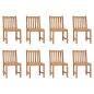 Preview: Gartenstühle 8 Stk. mit Kissen Massivholz Teak