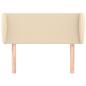 Preview: Kopfteil mit Ohren Creme 103x23x78/88 cm Stoff