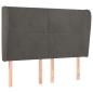 Preview: Kopfteil mit Ohren Dunkelgrau 147x23x118/128 cm Samt