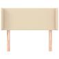 Preview: Kopfteil mit Ohren Creme 103x16x78/88 cm Stoff