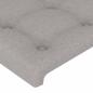 Preview: Kopfteil mit Ohren Hellgrau 93x16x118/128 cm Stoff