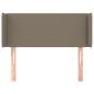 Preview: Kopfteil mit Ohren Taupe 93x16x78/88 cm Stoff
