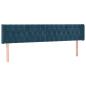 Preview: Boxspringbett mit Matratze Dunkelblau 200x200 cm Samt