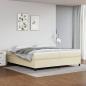 Preview: ARDEBO.de - Boxspringbett mit Matratze Creme 200x200 cm Kunstleder