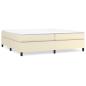 Preview: Boxspringbett mit Matratze Creme 200x200 cm Kunstleder