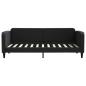 Preview: Tagesbett Ausziehbar mit Schubladen Schwarz 80x200 cm Stoff