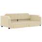 Preview: Tagesbett Ausziehbar mit Schubladen Creme 100x200 cm Stoff