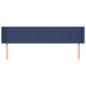 Preview: Kopfteil mit Ohren Blau 183x16x78/88 cm Stoff