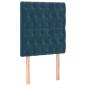 Preview: Boxspringbett mit Matratze Dunkelblau 80x200 cm Samt