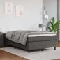 Preview: ARDEBO.de - Boxspringbett mit Matratze Grau 120x200 cm Kunstleder
