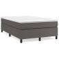 Preview: Boxspringbett mit Matratze Grau 120x200 cm Kunstleder