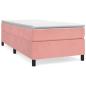 Preview: Boxspringbett mit Matratze Rosa 90x190 cm Samt
