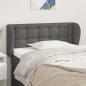 Preview: ARDEBO.de - Kopfteil mit Ohren Grau 83x23x78/88 cm Kunstleder