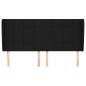 Preview: Kopfteil mit Ohren Schwarz 163x23x118/128 cm Stoff