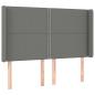 Preview: Kopfteil mit Ohren Dunkelgrau 147x16x118/128 cm Stoff
