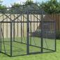 Preview: ARDEBO.de - Voliere Anthrazit 1,79x8x1,85 m Aluminium