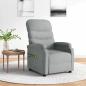 Preview: ARDEBO.de - Massagesessel Elektrisch Hellgrau Stoff