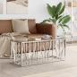 Preview: ARDEBO.de - Couchtisch 110x45x45 cm Edelstahl und Glas