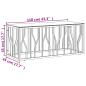 Preview: Couchtisch 110x45x45 cm Edelstahl und Glas