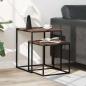 Preview: Couchtisch-Set 2-tlg. Holzwerkstoff und Metall