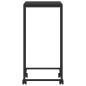 Preview: Beistelltisch mit Rollen Schwarz 40x30x63,5 cm Holzwerkstoff