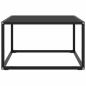 Preview: Couchtisch Schwarz mit Schwarzem Glas 60x60x35 cm