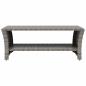 Preview: Couchtisch Grau 100x50x40 cm Poly Rattan