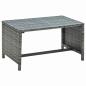 Preview: ARDEBO.de - Couchtisch Anthrazit 70x40x38 cm Poly Rattan