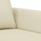 Preview: 2-tlg. Sofagarnitur mit Kissen Creme Kunstleder