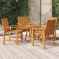Preview: ARDEBO.de - Garten-Essstühle 4 Stk. Massivholz Akazie