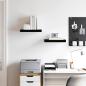 Preview: Schweberegale 2 Stk. Hochglanz-Schwarz 40x23,5x3,8 cm MDF